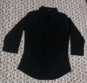 Classic Black Collared Shirt