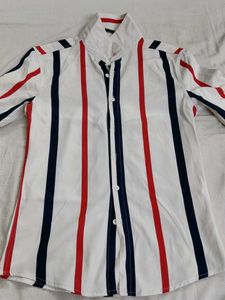 women's Striped Button-Up Shirt