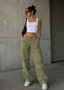 y2k Olive Green Cargo Pants