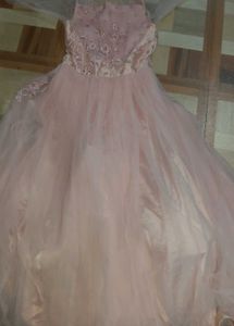 Beautiful 5 Layer Peach Gown