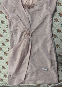 Pretty Pink Gown with Floral Embellishments