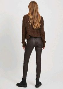 Stylish Coated Denim Jeans Pants