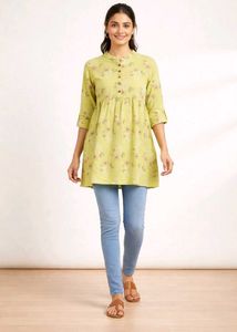Floral Print Kurta Tunic