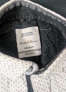 🖤🤍Men's White Dotted Button-Down Shirt