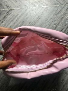 Pastel Pink Quilted Pouch