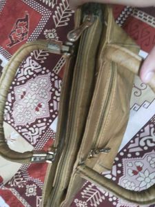 Stylish Tan Textured Handbag