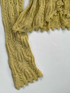 Chic Yellow Crochet Cardigan
