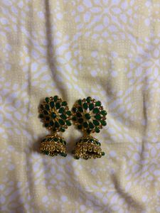 Exquisite Gold Plated Jhumka Earrings