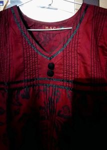 Stylish Maroon Printed Kurta
