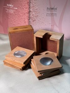 Wooden Coasters with Metal Accent.
