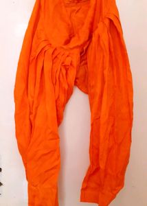 Vibrant Orange Floral Embroidered Kurti