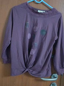 Twisted Front Purple Top