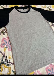 white and grey raglan tshirt