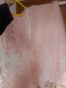 Elegant Peach Embroidered Lehenga Choli