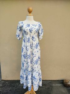 Blue Floral Maxi Dress