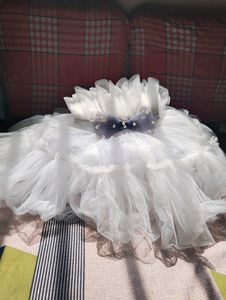 White Tulle Baby Dress with Bow