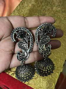 Antique Peacock Jhumka Earrings