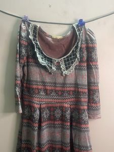 Cozy Patterned Mini Dress