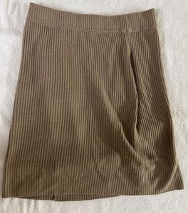 Cozy Ribbed Knit Skirt