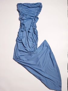 Ruched Strapless Maxi Dress