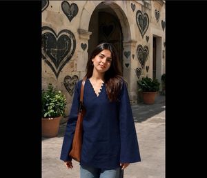 Blue Short Kurta