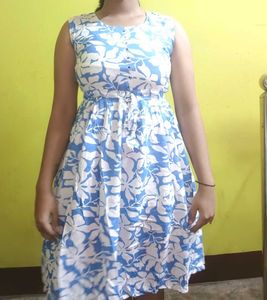 Blue & white Dress
