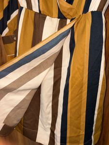 Chic Striped Wrap Dress