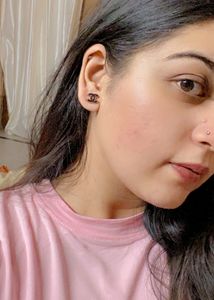 CHANEL ROSEGOLD TWO IN ONE EAARINGS ANTITARNISH