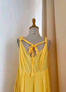 Vibrant Yellow Tiered Maxi Dress