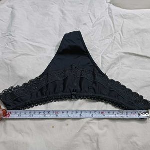 Black Lace ⚛️ Trim Thong Panty