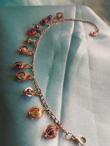 Multi Coloured Heart Beads Bracelet