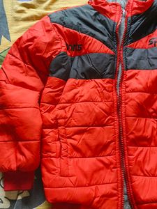 Red &amp; Black Padded Jacket