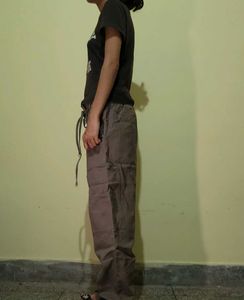 brown baggy jeans