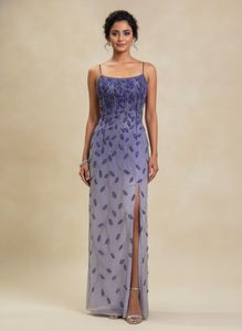 Stunning Beaded Lavender Gown