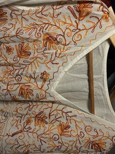 Embroidered White Kurta