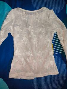 Sheer White Long Sleeve Top