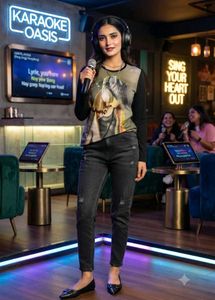 Graphic Print Long Sleeve T-Shirt