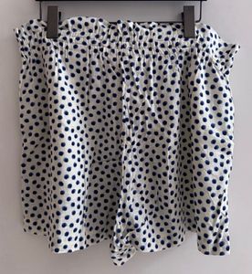 H&amp;M - High-Rise Shorts – Blueberry Dot Pri