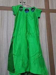 Green  Kurti With Dupatta