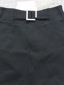 Chic Black Belted Skirt