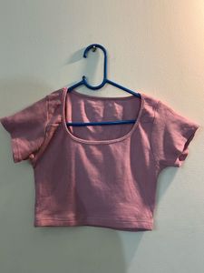 Trendy Pink Crop Top