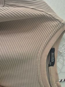 BOSS Beige Logo Sweatshirt