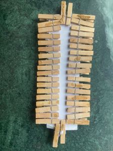 Wooden Clothespin Candle Holder Set
