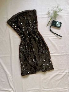 Sparkling Sequin Strapless Dress