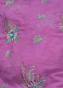 Embroidered Purple Saree