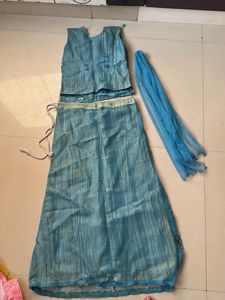 Teal Embellished Lehenga Choli Set