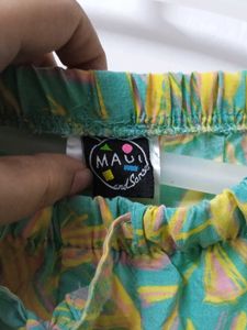 Retro Abstract Print Shorts