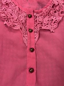 Pink Translucent Top For women