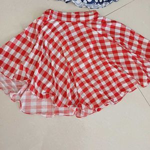 Set of 2 mini skorts/ divided skirts