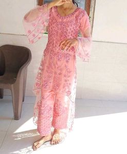 Elegant Pink Embroidered Kurta Set